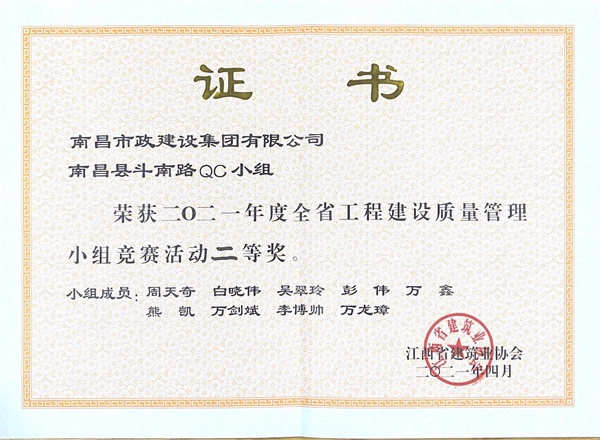 市政建設(shè)榮獲2021年省工程建設(shè)質(zhì)量管理小組競賽活動二等獎(jiǎng)6001.jpg